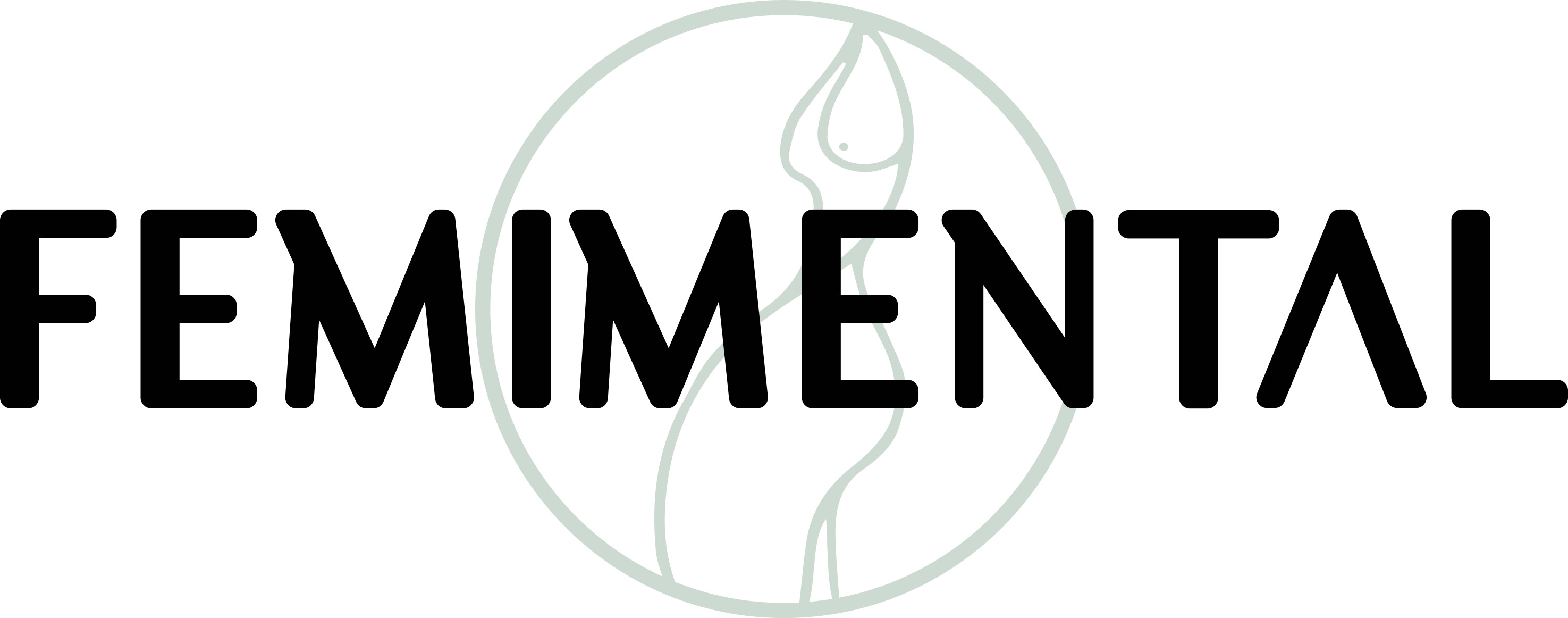 LOGO Femmimental zielono czarne